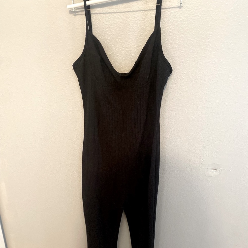 Fashion Nova black jumpsuit size medium